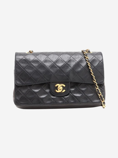 Black vintage 1991 medium lambskin Classic Double Flap bag Shoulder bags Chanel 