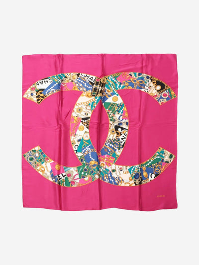 Fuchsia Coco Mark jewellery silk scarf Scarves Chanel 