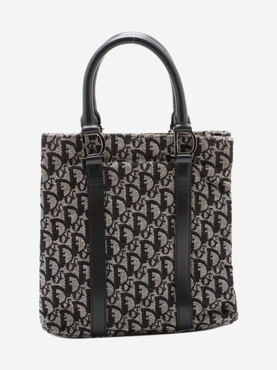 Grey and black vintage 2002 Oblique canvas mini tote bag Top Handle Bags Dior 
