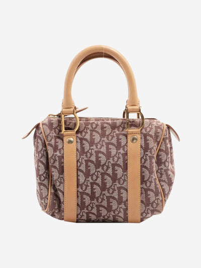 Brown vintage 2002 Trotter canvas and leather top handle bag Top Handle Bags Dior 