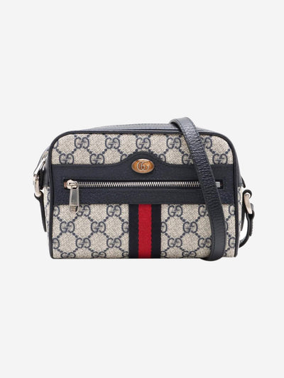 Neutral and navy GG Supreme Ophidia bag Cross-body bags Gucci 
