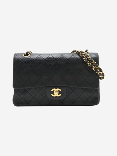 Black vintage 1989 medium lambskin Classic Double Flap bag Shoulder bags Chanel 