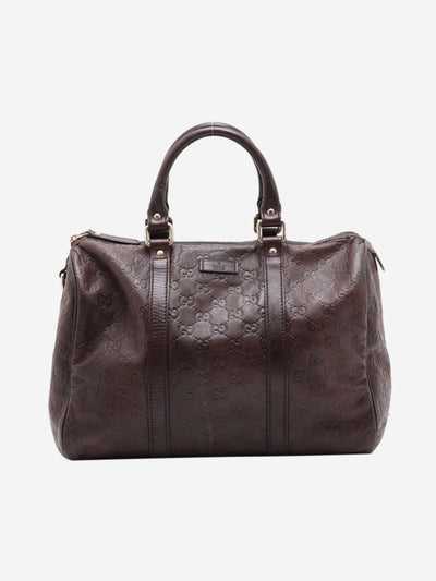 Dark brown Guccissima leather top handle bag Top Handle Bags Gucci 