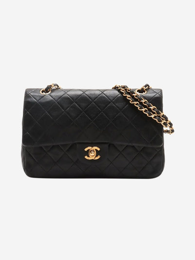 Black vintage 1989 medium lambskin Classic Double Flap bag Shoulder bags Chanel 
