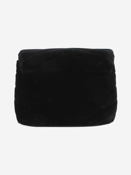 Black Loulou velvet crossbody bag alternate image