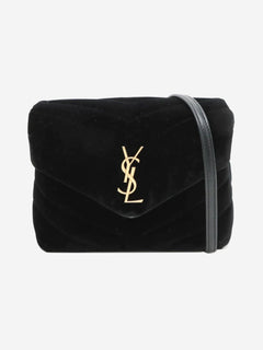 Black Loulou velvet crossbody bag Cross-body bags Saint Laurent 