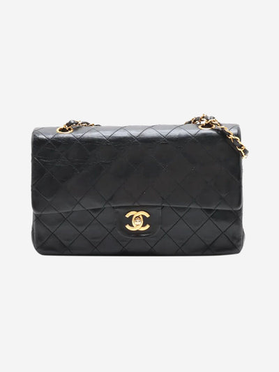 Black vintage 1986 lambskin quilted Classic Double Flap bag Shoulder bags Chanel 