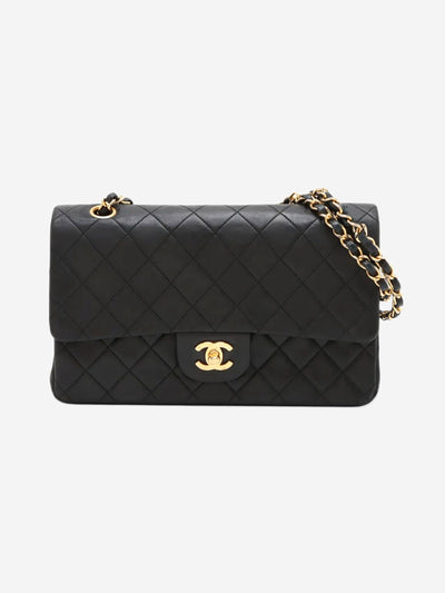 Black vintage 1991 medium lambskin Classic Double Flap bag Shoulder bags Chanel 