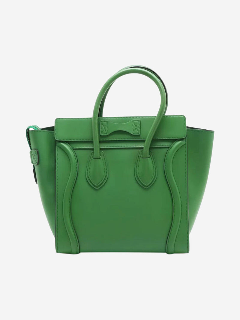 Green Micro Luggage bag Top Handle Bags Celine 