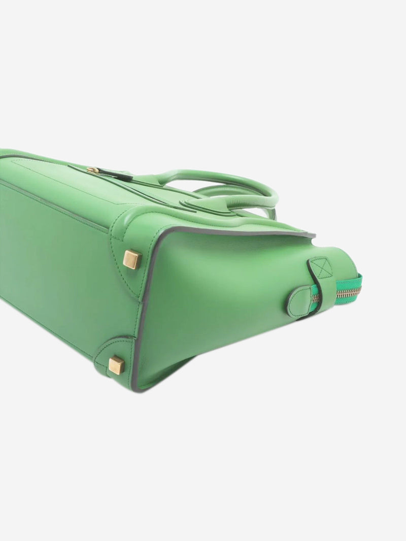 Green Micro Luggage bag Top Handle Bags Celine 