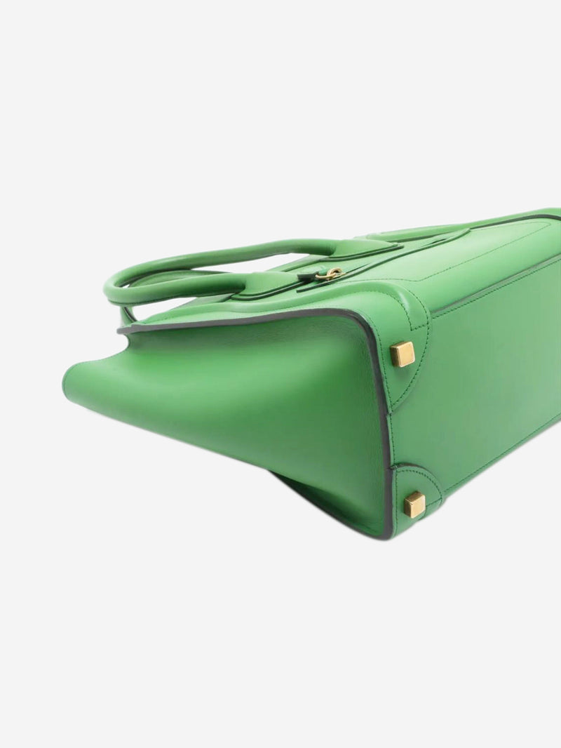 Green Micro Luggage bag Top Handle Bags Celine 