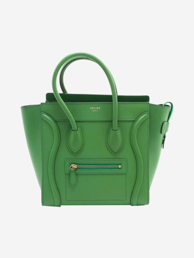 Green Micro Luggage bag Top Handle Bags Celine 