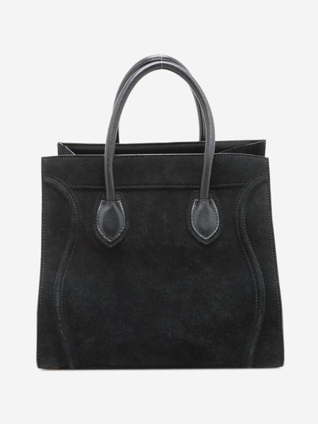 Black suede Phantom luggage tote alternate image