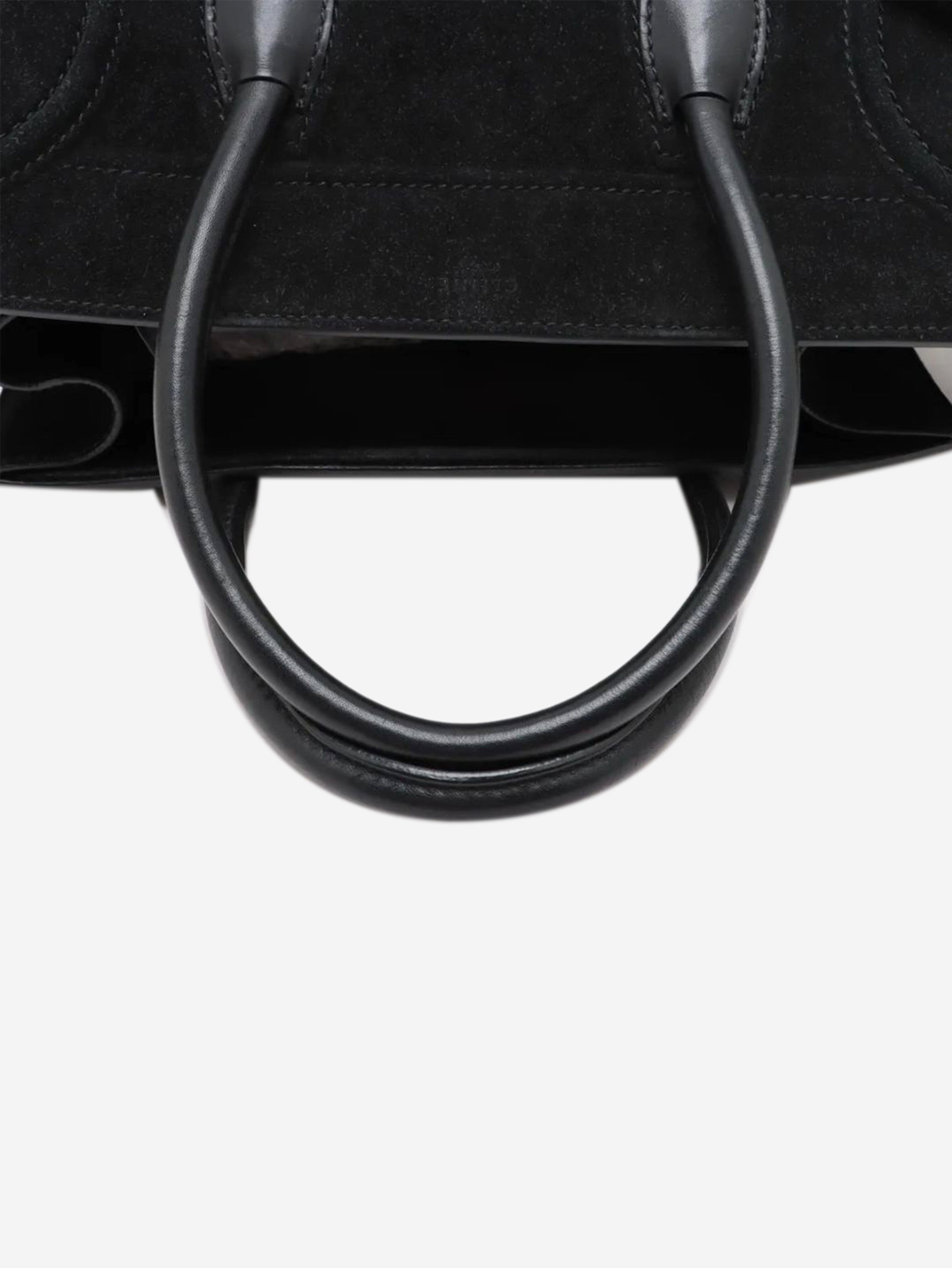 Black suede Phantom luggage tote Tote Bags Celine 