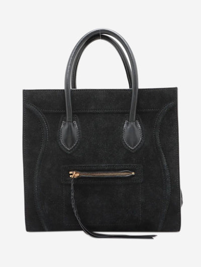 Black suede Phantom luggage tote Tote Bags Celine 
