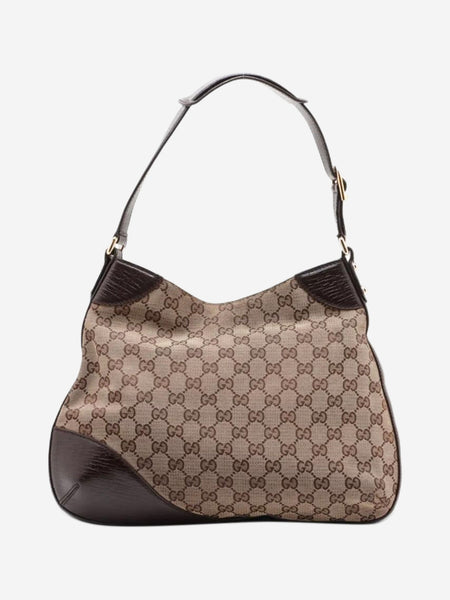 Brown GG canvas Horsebit shoulder bag alternate image