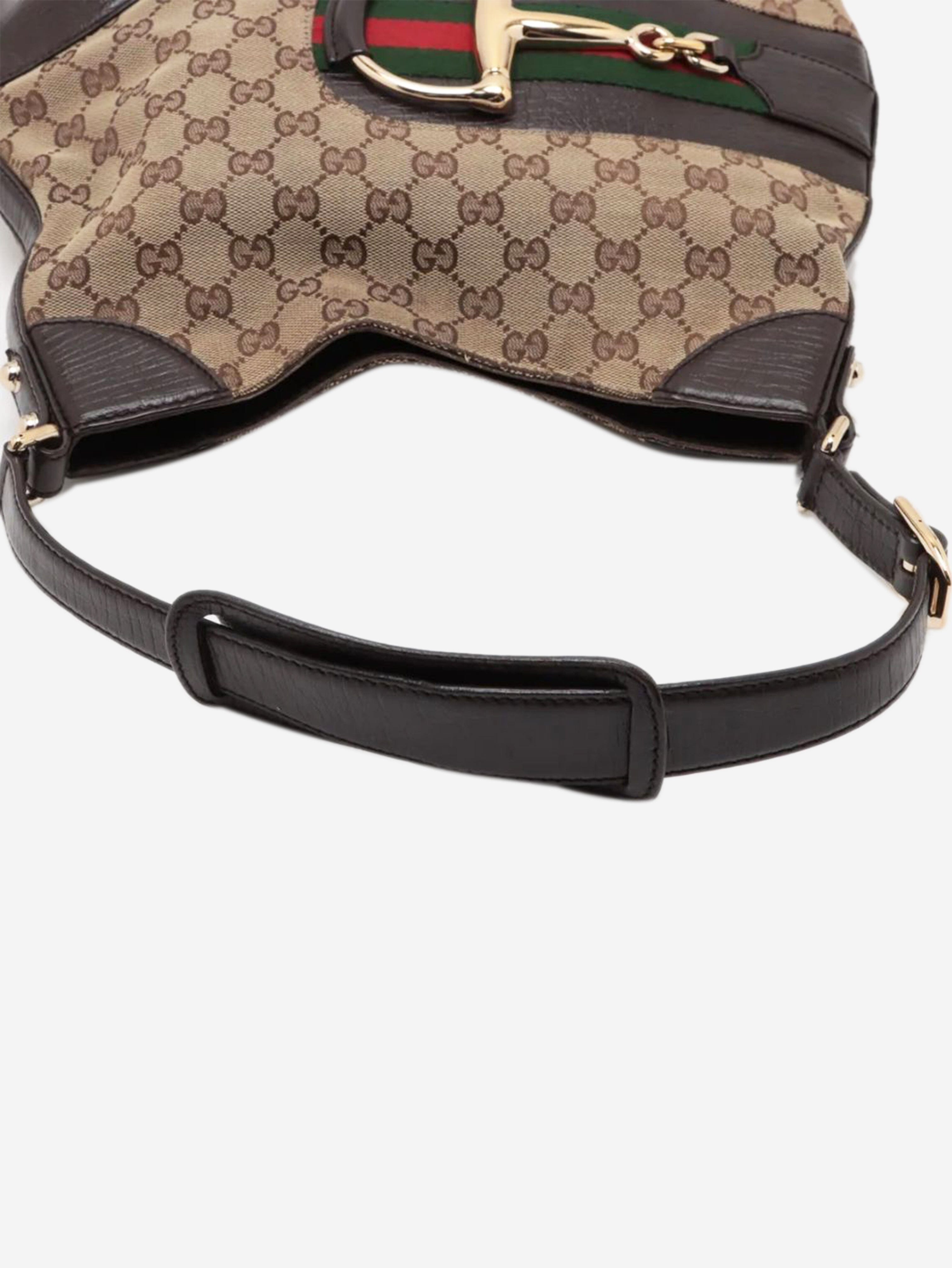 Brown GG canvas Horsebit shoulder bag Shoulder bags Gucci 