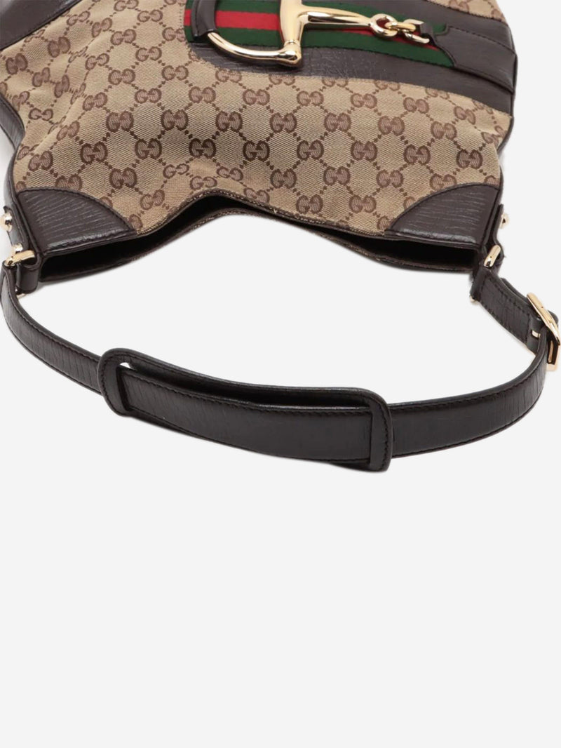 Brown GG canvas Horsebit shoulder bag Shoulder bags Gucci 