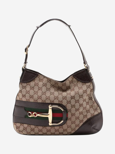 Brown GG canvas Horsebit shoulder bag product image