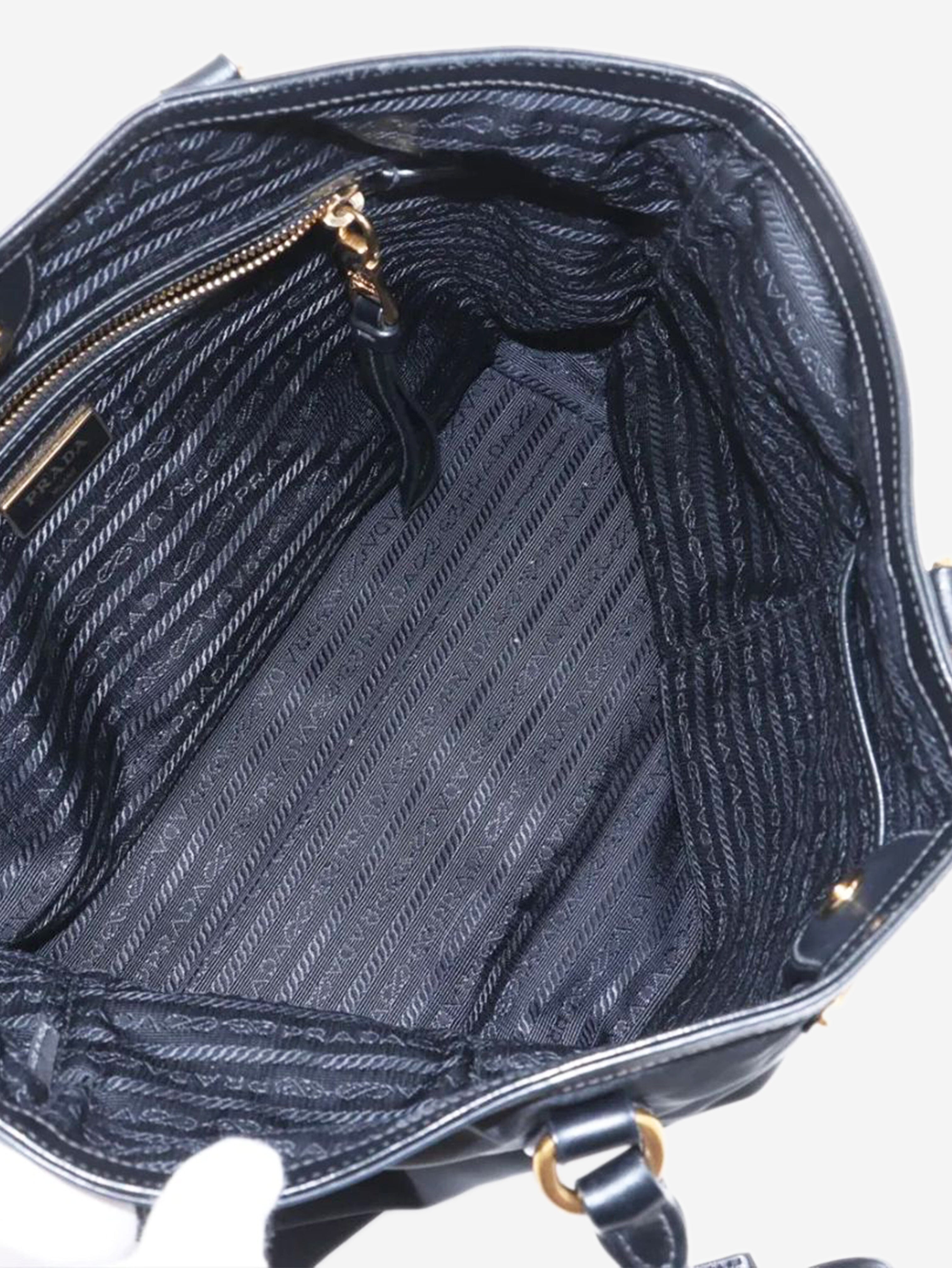 Black small nylon tote bag Tote Bags Prada 