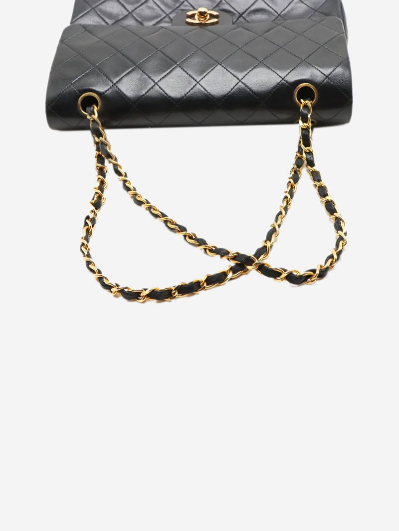 Black vintage 1989 medium lambskin Classic Double Flap bag Shoulder bags Chanel 