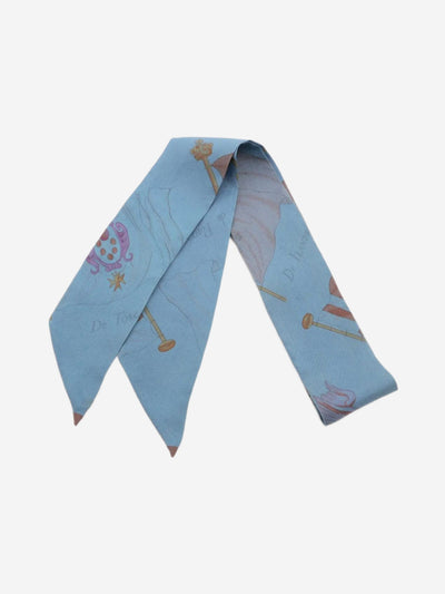 Blue silk twilly Scarves Hermes 