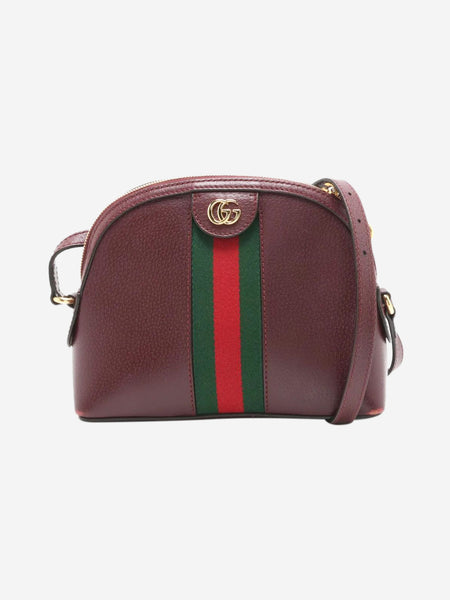 Burgundy Ophidia leather shoulder bag product image