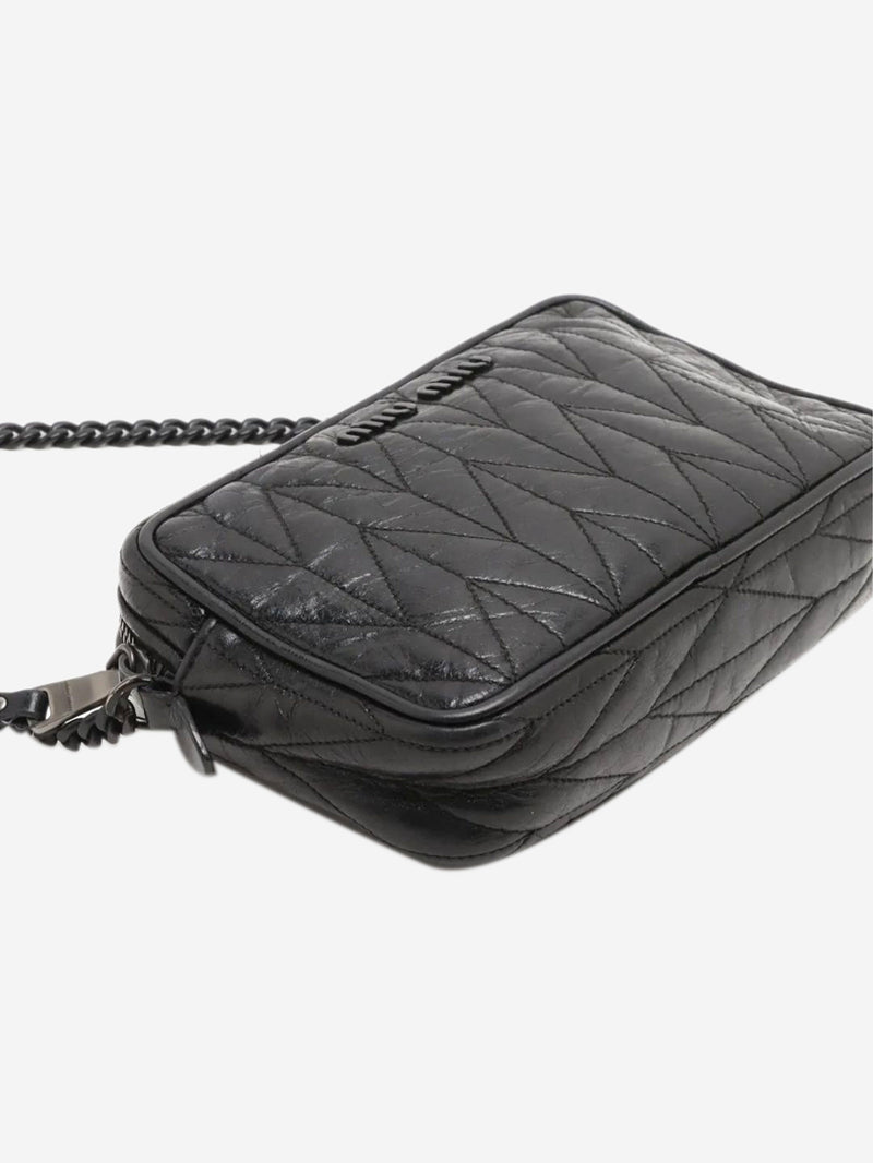 Black leather chain shoulder bag Shoulder bags Miu Miu 