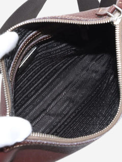 Brown Vitello Daino leather shoulder bag Shoulder bags Prada 