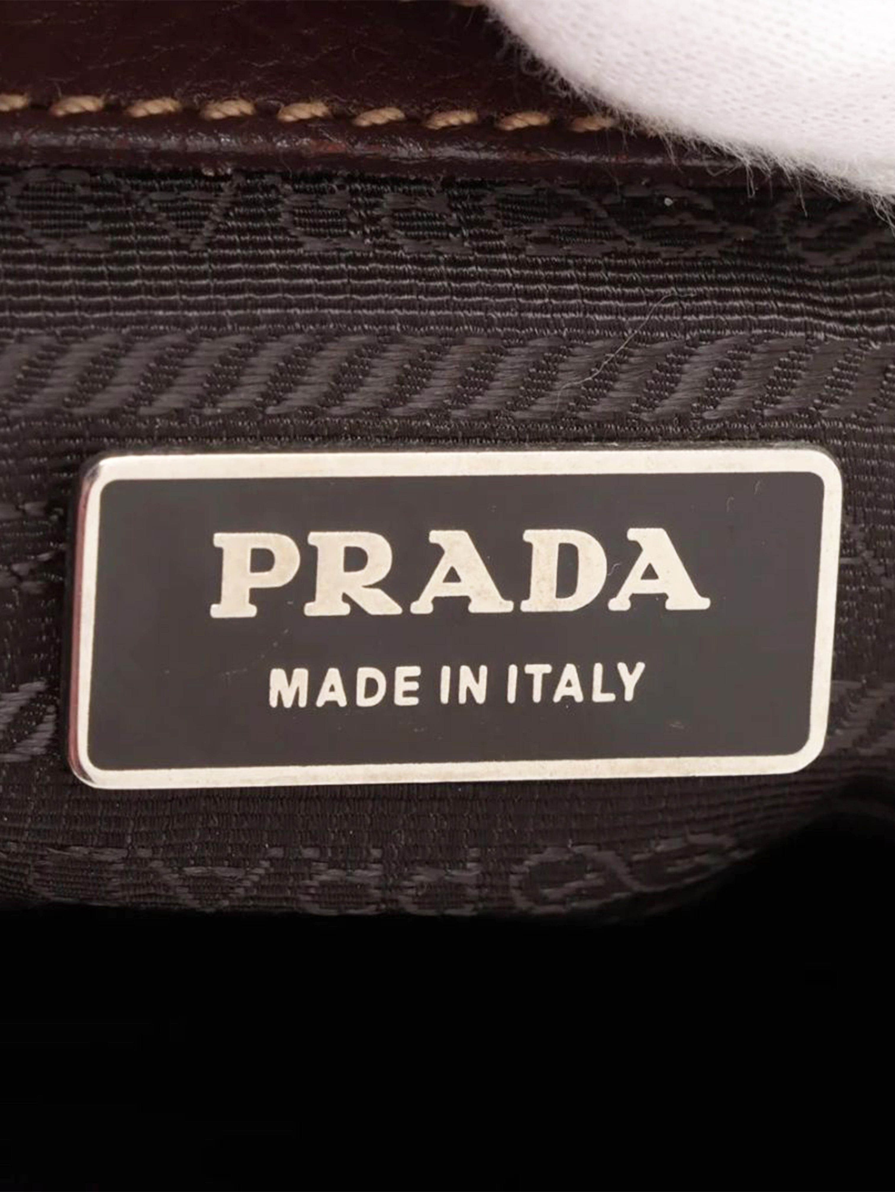 Brown Vitello Daino leather shoulder bag Shoulder bags Prada 