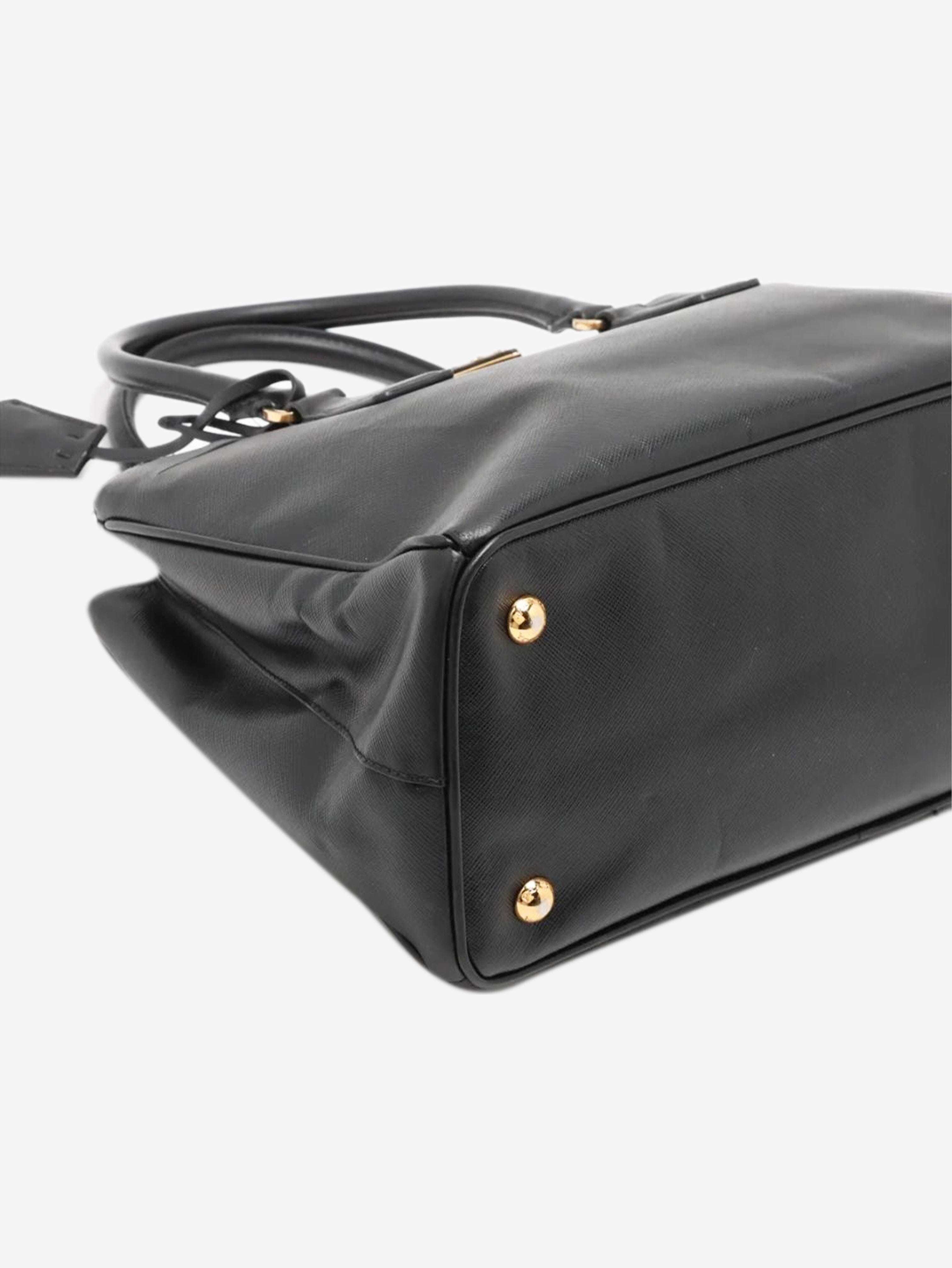 Black Saffiano leather Galleria 2way bag Shoulder bags Prada 