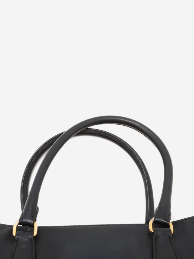 Black Saffiano leather Galleria 2way bag Shoulder bags Prada 