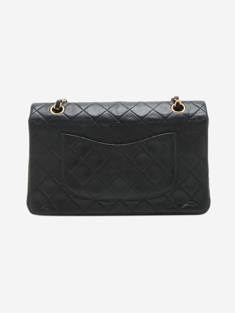 Black vintage 1989 medium lambskin Classic Double Flap bag Shoulder bags Chanel 