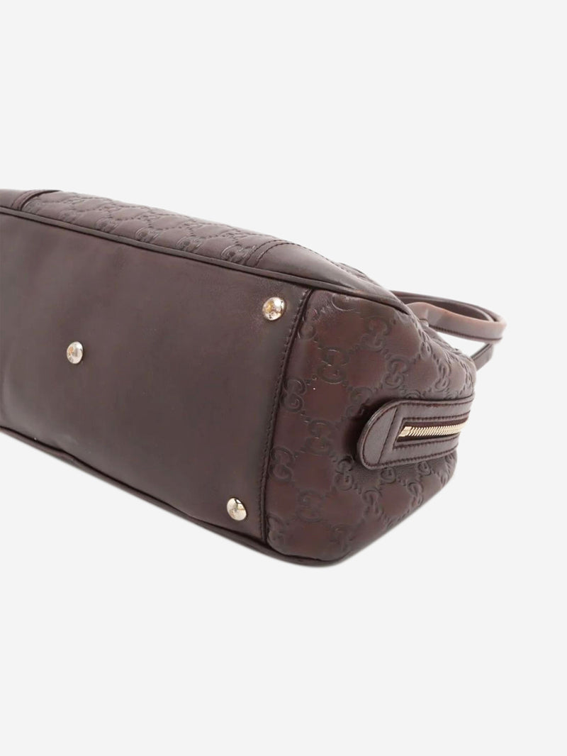 Dark brown Guccissima leather handbag Top Handle Bags Gucci 