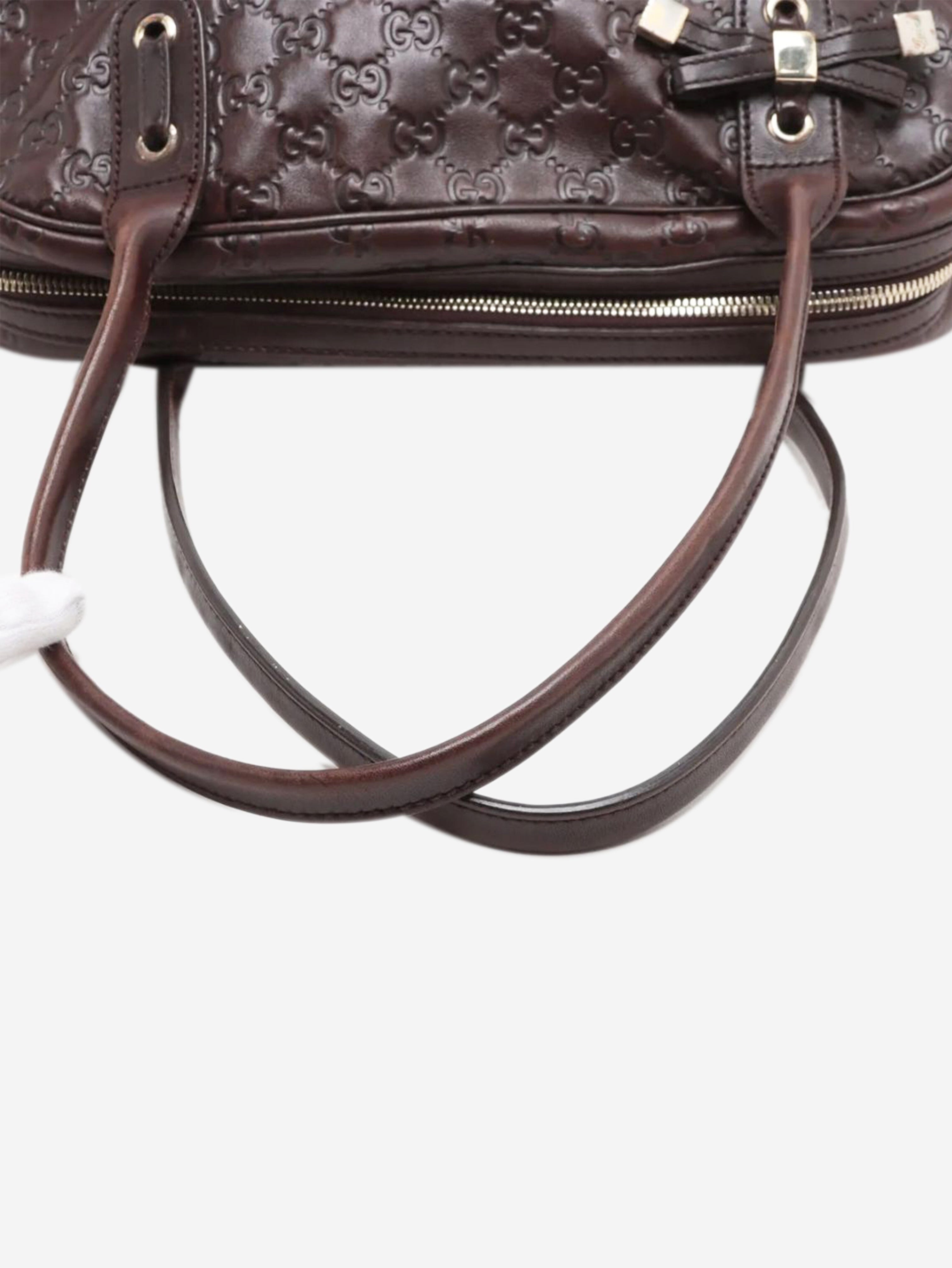 Dark brown Guccissima leather handbag Top Handle Bags Gucci 