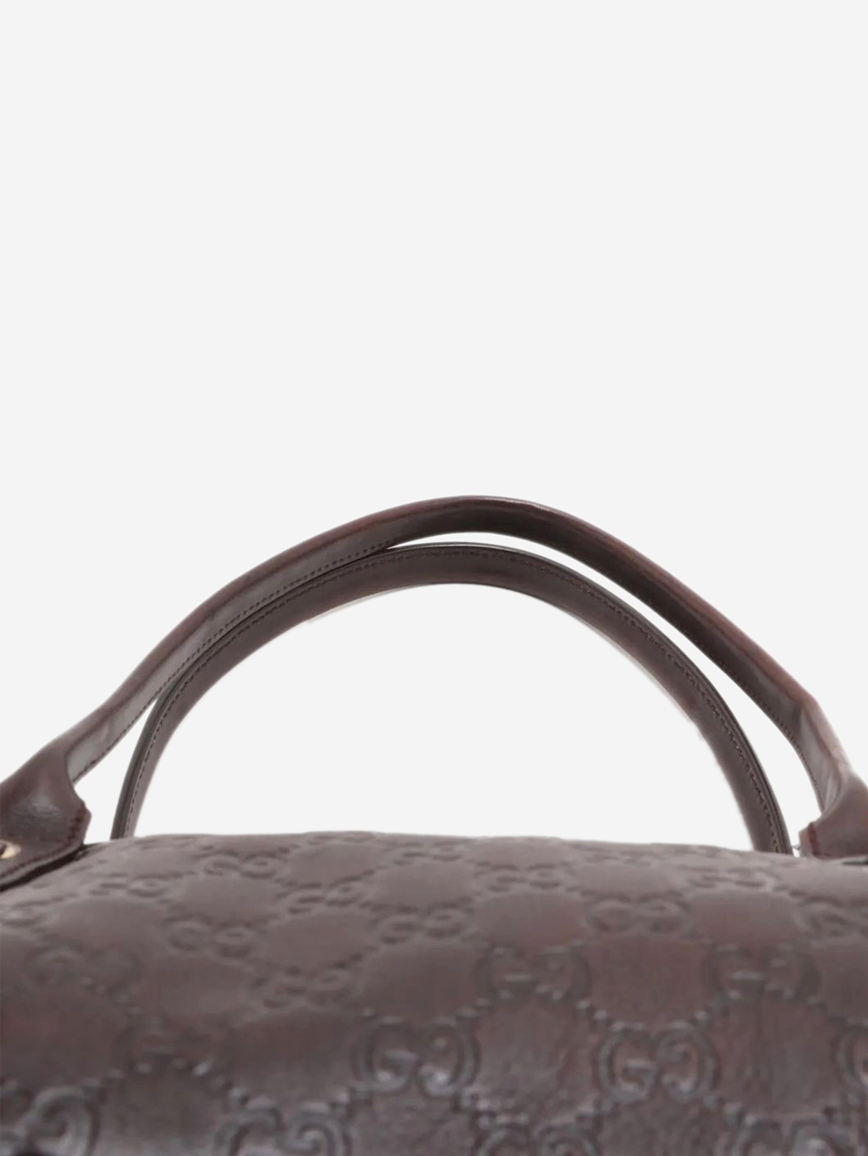 Dark brown Guccissima leather handbag Top Handle Bags Gucci 