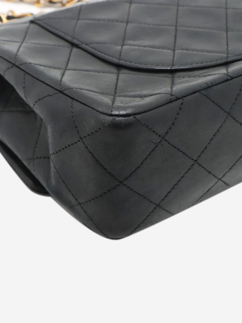 Black vintage 1989 small lambskin Classic Double Flap bag Shoulder bags Chanel 