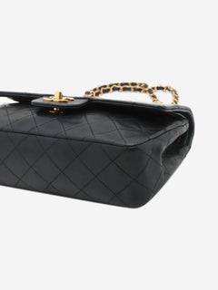 Black vintage 1989 small lambskin Classic Double Flap bag Shoulder bags Chanel 