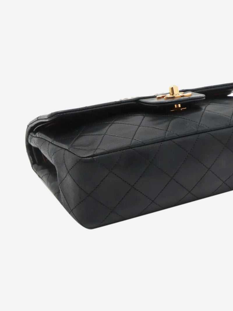 Black vintage 1989 small lambskin Classic Double Flap bag Shoulder bags Chanel 
