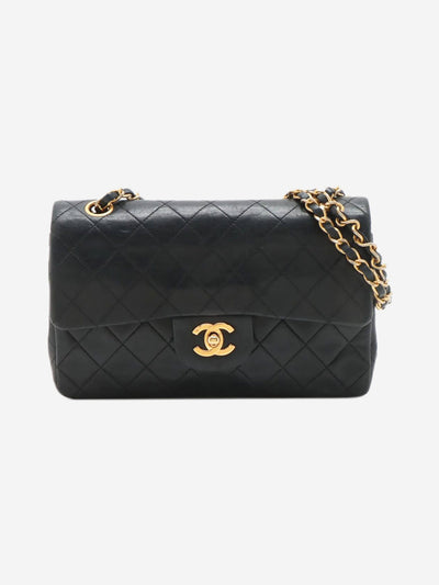 Black vintage 1989 small lambskin Classic Double Flap bag Shoulder bags Chanel 