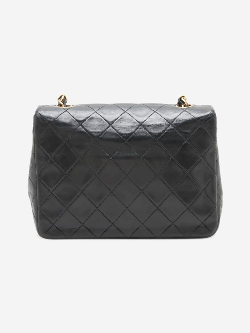 Black vintage 1991 lambskin Classic Single Flap bag Shoulder bags Chanel 
