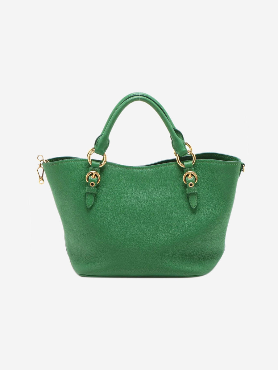 Green leather 2way bag | Sign of the Times