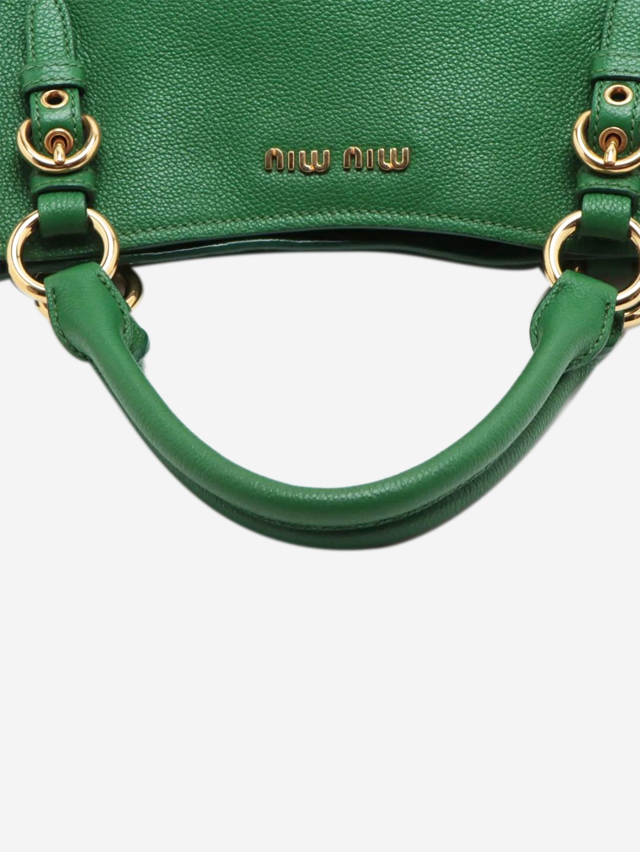 Green leather 2way bag | Sign of the Times