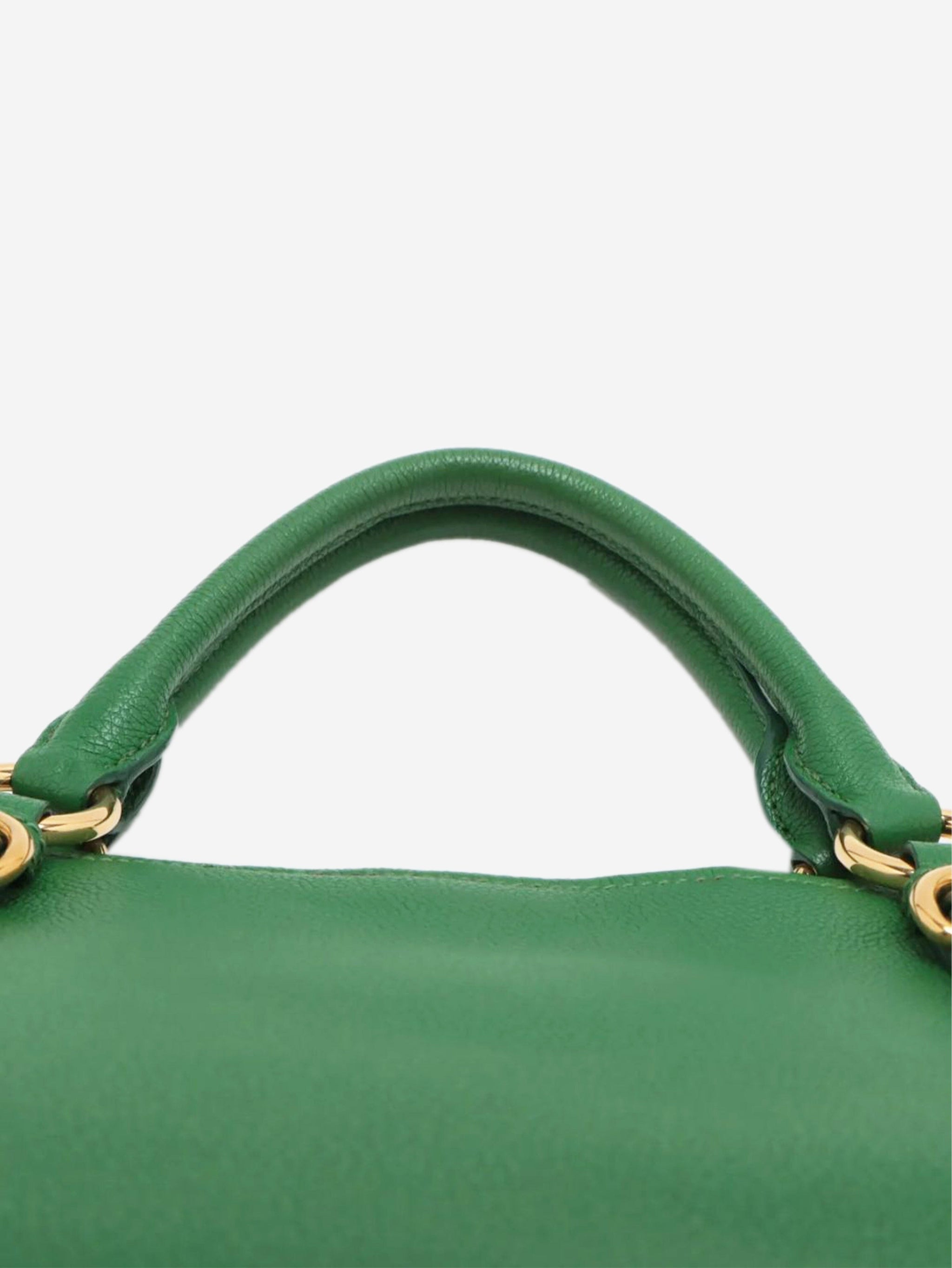 Green leather 2way bag | Sign of the Times