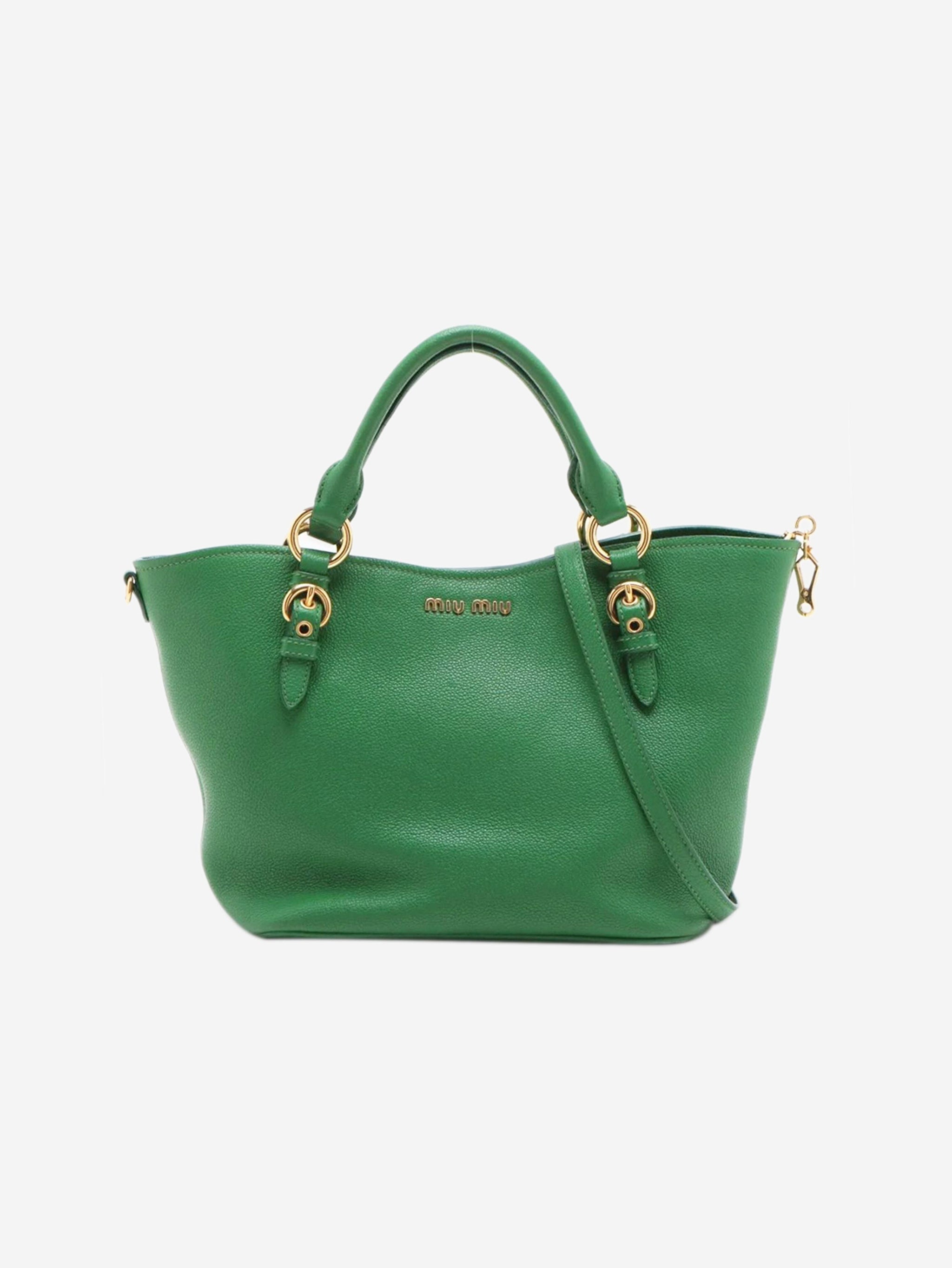 miumiu / 2wayバッグ(グリーン) Green leather 2way bag | Sign of the Times