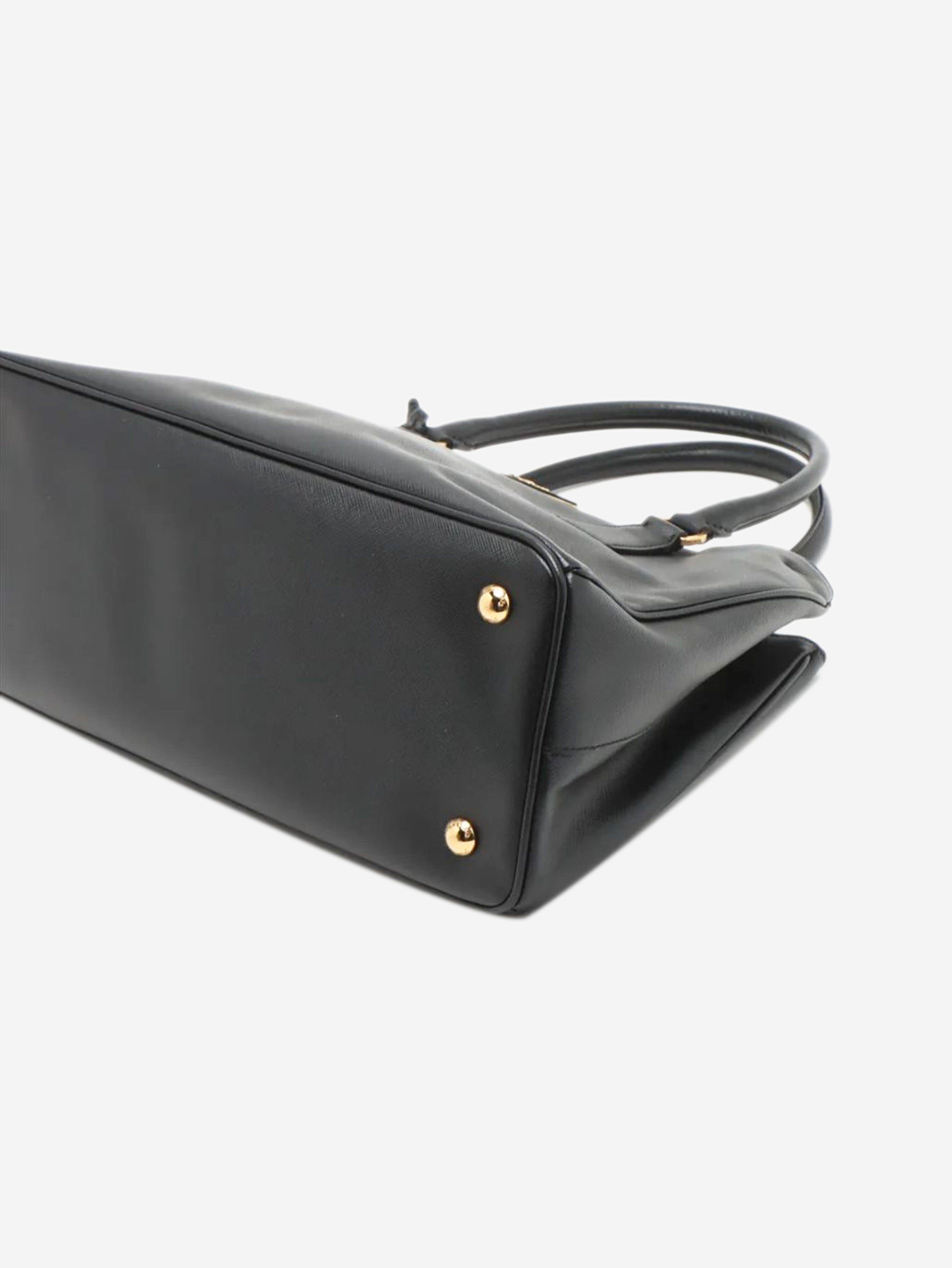 Black Saffiano Lux leather 2way bag
