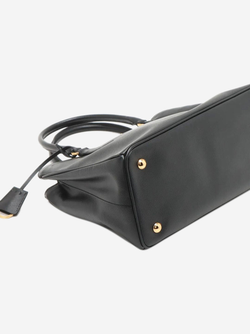 Black Saffiano Lux leather 2way bag