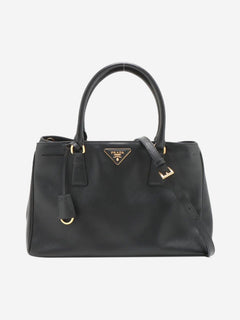 Black Saffiano Lux leather 2way bag