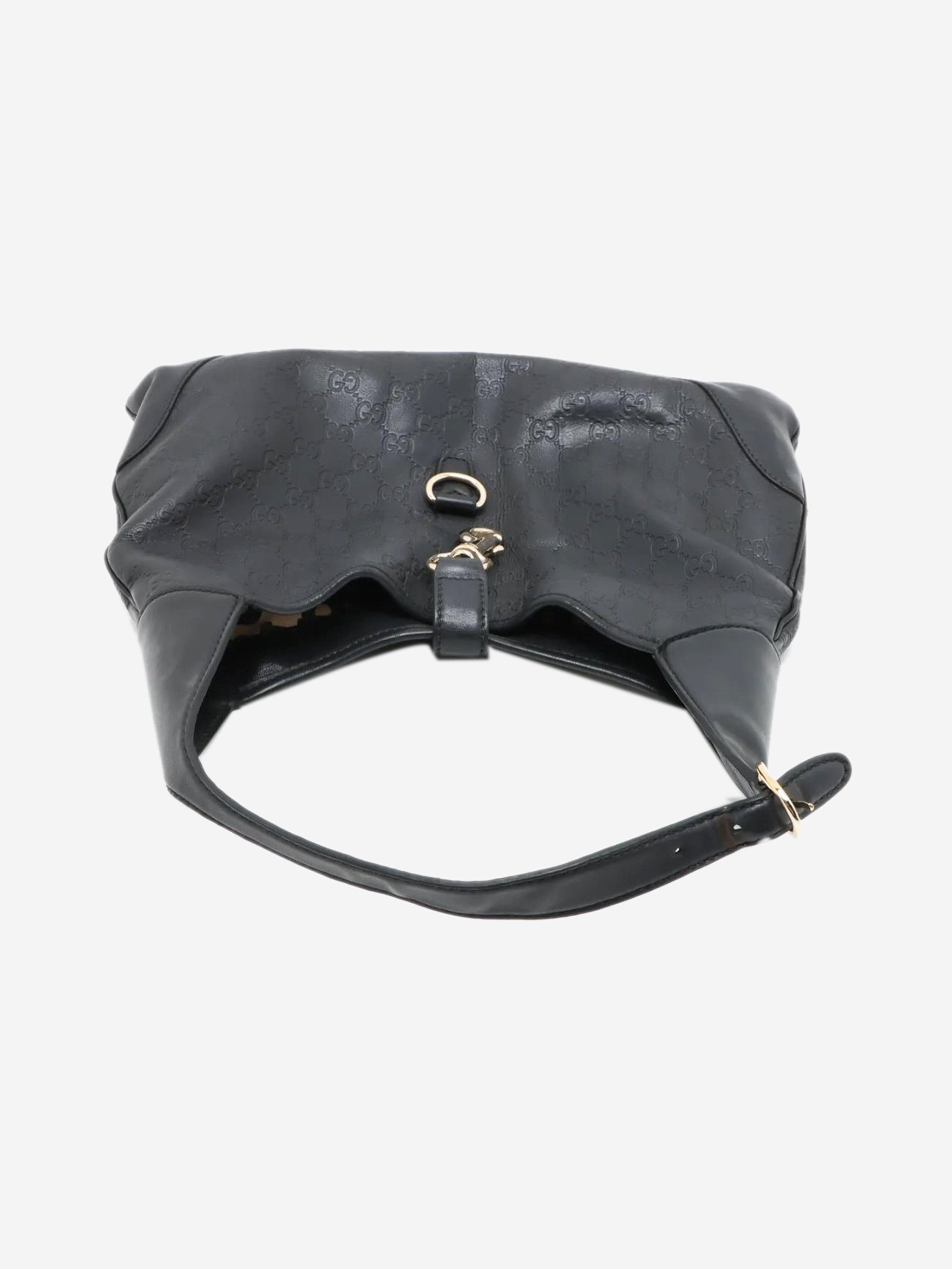 Black Guccissima Jackie leather shoulder bag Shoulder bags Gucci 