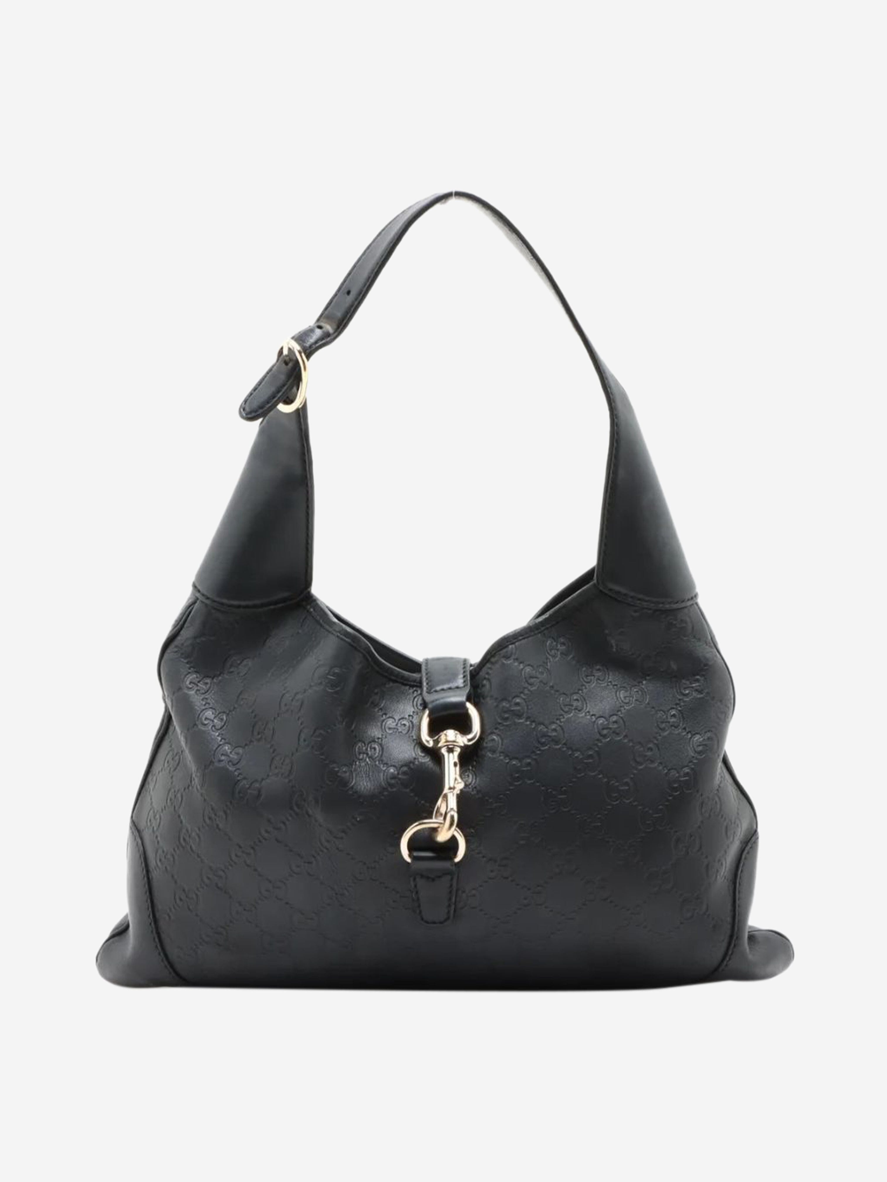 Black Guccissima Jackie leather shoulder bag Shoulder bags Gucci 